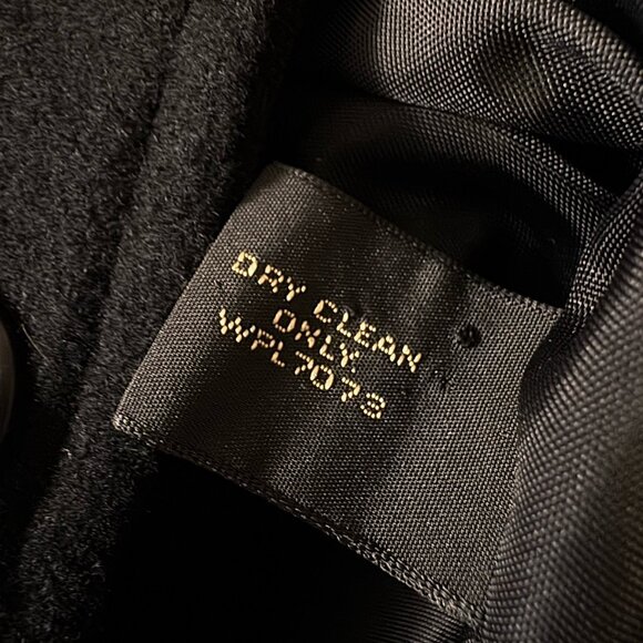 Vintage Express Cropped Wool Jacket Double Breasted Black Womens S - Picture 7 of 7